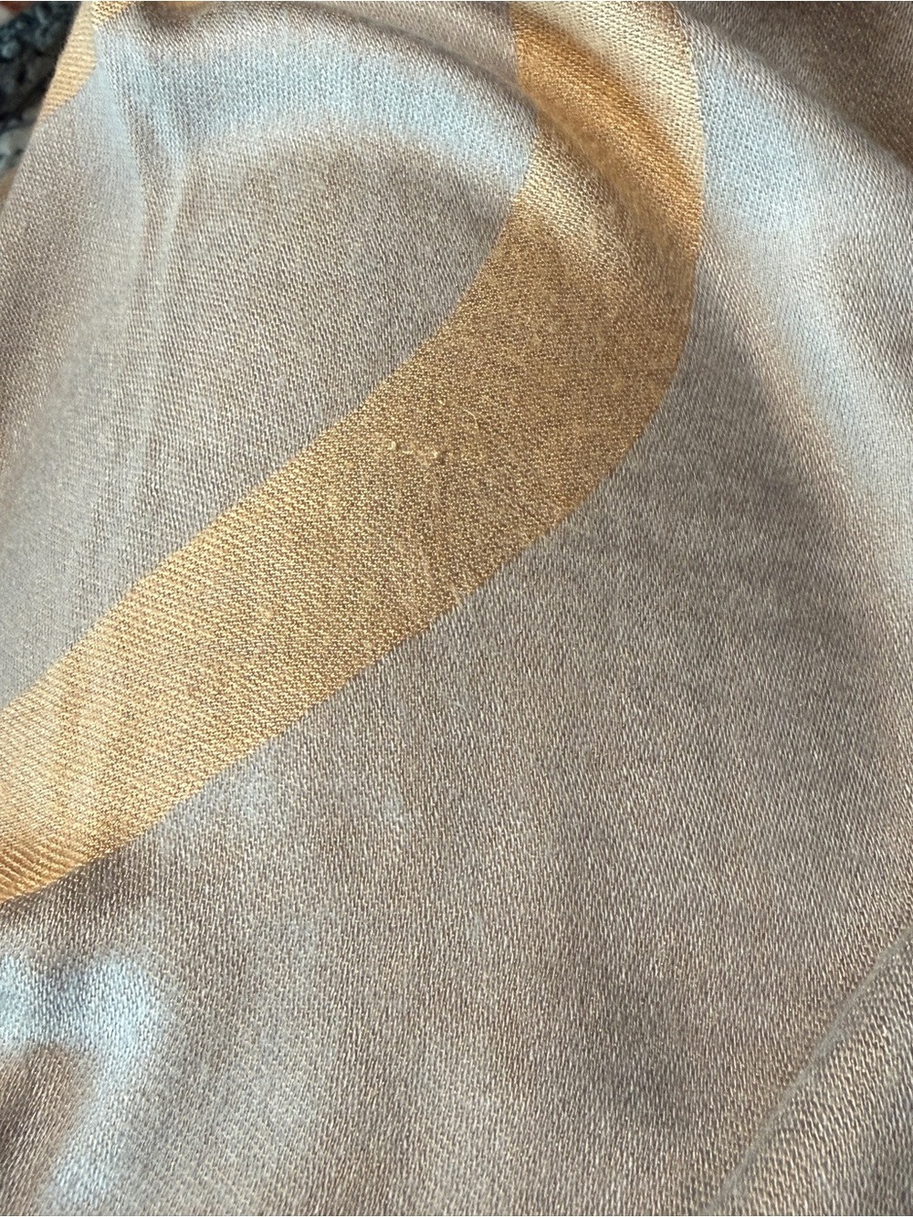 Gucci Cashmere & Silk Monogram Scarf soft dove gray & warm beige (sand/tan) - Picture 6 of 11